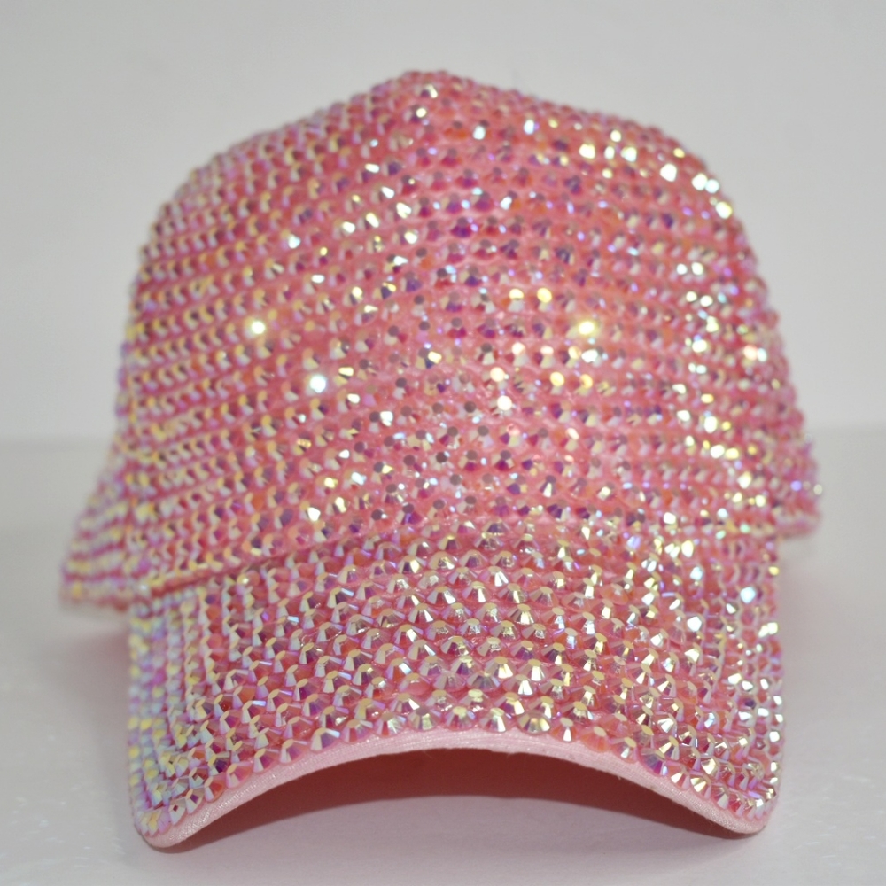 Pink Rhinestone Baseball Hat
